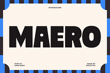 Maero - Bold Sans Serif Logo Font