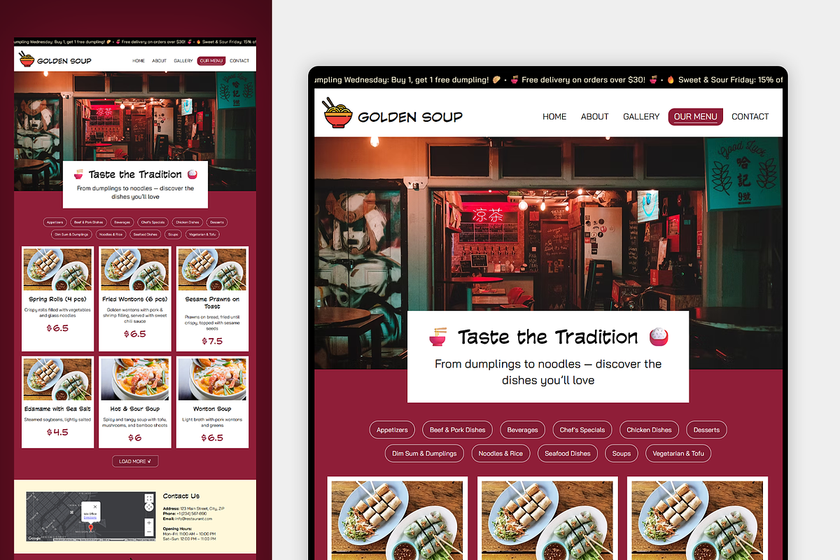 Chinese Restaurant Website preview 6