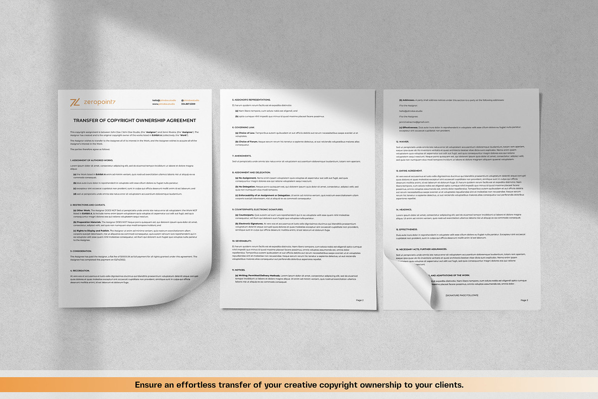 Transfer of Logo Copyright Ownership, a Presentation Template by zeropoint7 Studio (Photo 2 of 3)