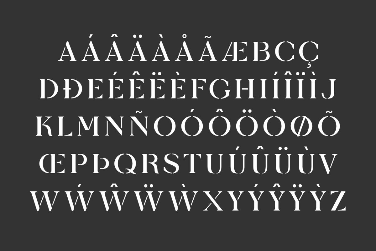 Caprino Stencil Font preview 4
