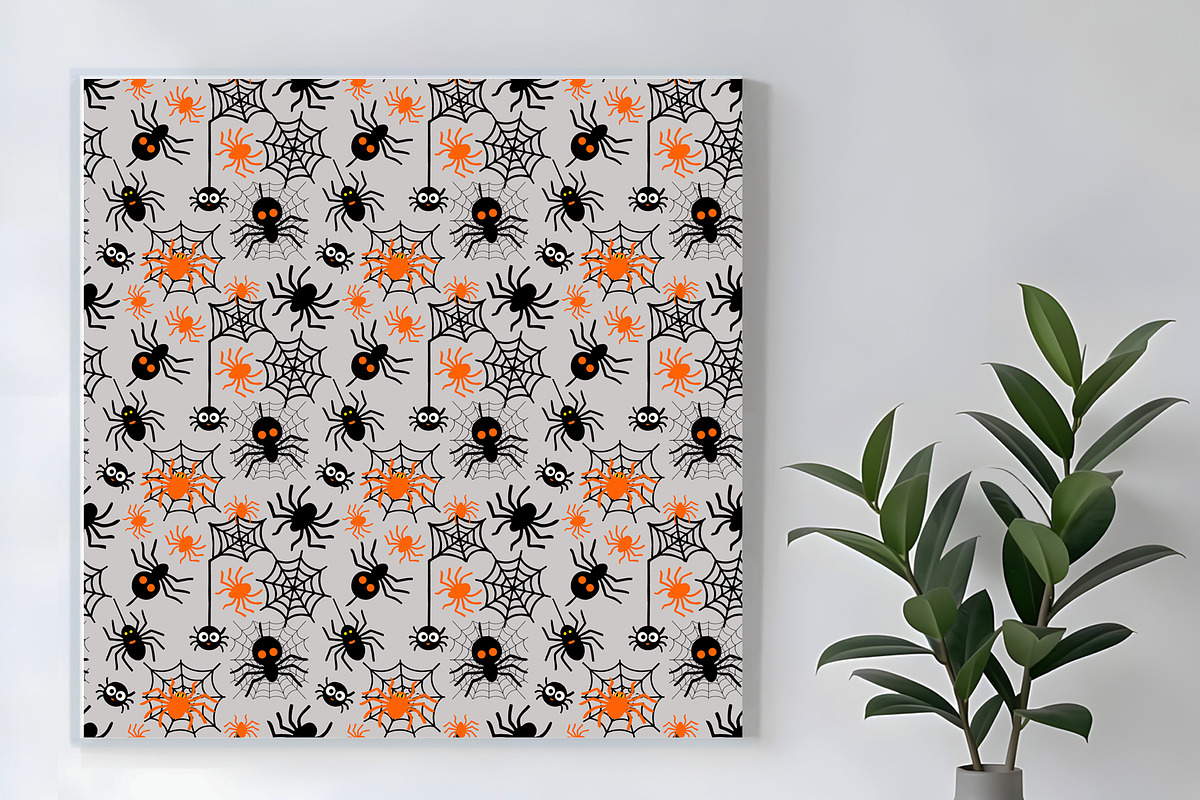 Halloween Cute Spiders Seamless, a Pattern Graphic by Sharon Schwalbe (Photo 4 of 4)