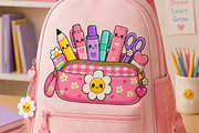 Kawaii School Pencil Pouch Clipart, an Education Illustration by HyeRi (Thumbnail 7 of 7)