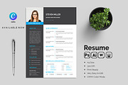Clean and creative minimal resume, a Resume Template by Blackcloud_Creations (Thumbnail 3 of 10)