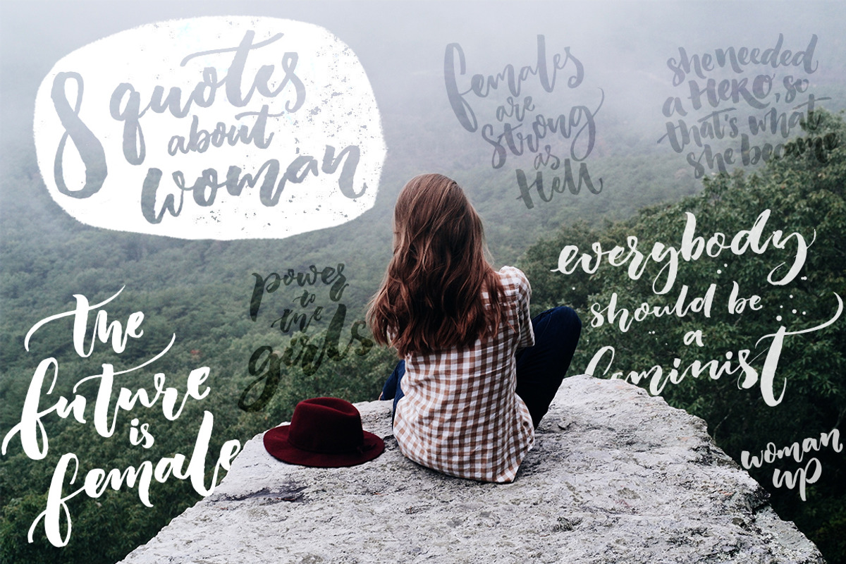 Hand lettering quotes about woman, a Graphic by Anna's Creative Store (Photo 1 of 5)
