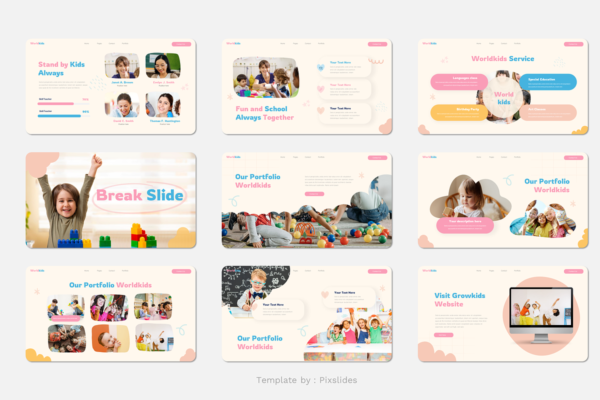 Kids and Baby Powerpoint, a Presentation Template by Pixslides (Photo 4 of 5)