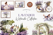 Lavender Watercolor Collection, a Seasonal Illustration by artsy-fartsy (Thumbnail 1 of 12)