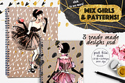 GIRLS AND PATTERNS, a Texture Illustration by Alisa Mikibith Art (Thumbnail 7 of 15)