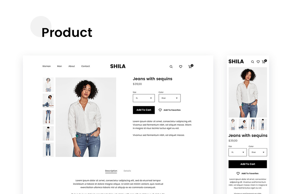 Shila Ecommerce Template, a Websites & App Template by uispot (Photo 4 of 10)