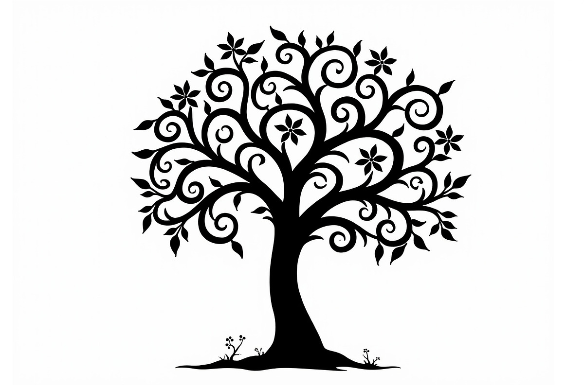 Tree Silhouette SVG Bundle, an Illustration by Creativeshirt (Photo 3 of 13)