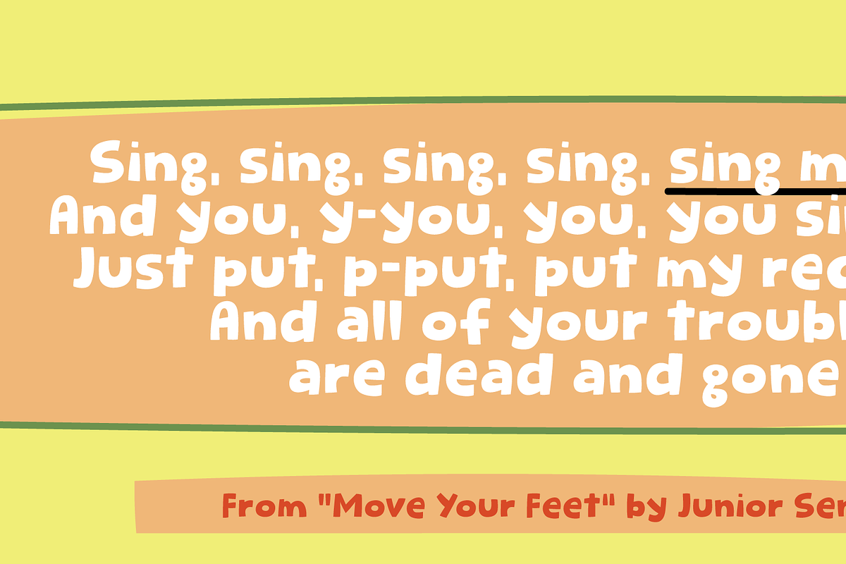 Sing A Song!, a Font by pizzadudedotdk (Photo 5 of 10)