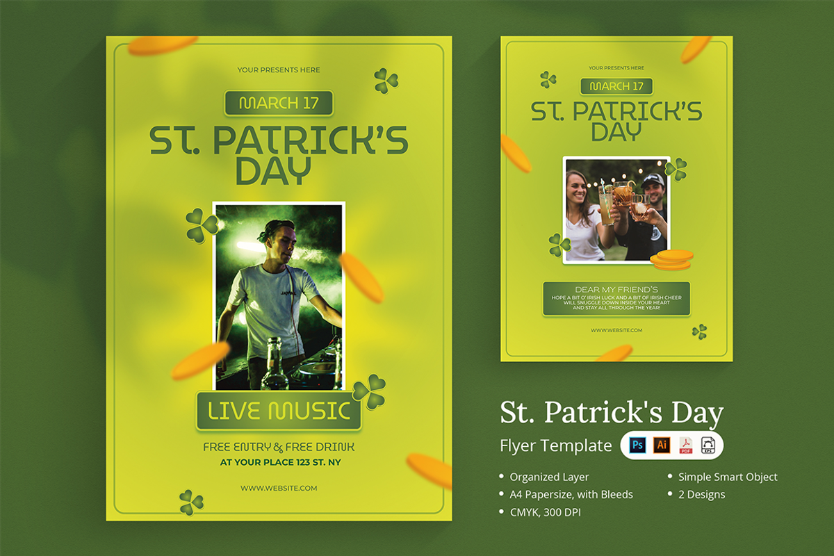 Kital - St. Patrick's Day Flyer, a Flyer Template by Lettha-Studio (Photo 1 of 4)
