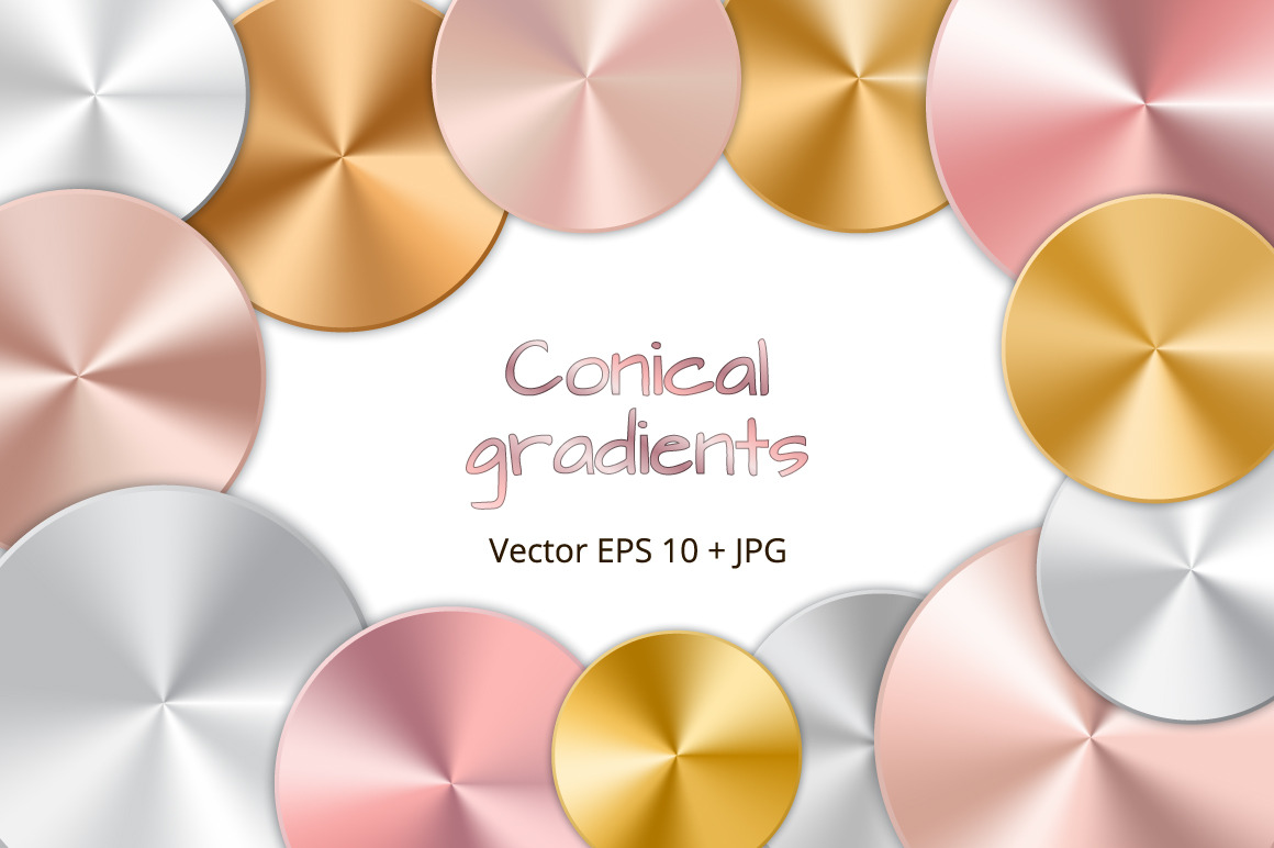 Brilliant conical golden gradients, a Texture Graphic by SvetlanaWSE