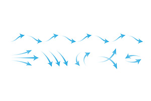 Dynamic air flow with arrow designs, an Object Illustration by art PVP - market