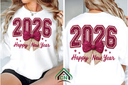 Knitted 2026 Happy New Year PNG, an Illustration by Craft Nest (Thumbnail 4 of 7)