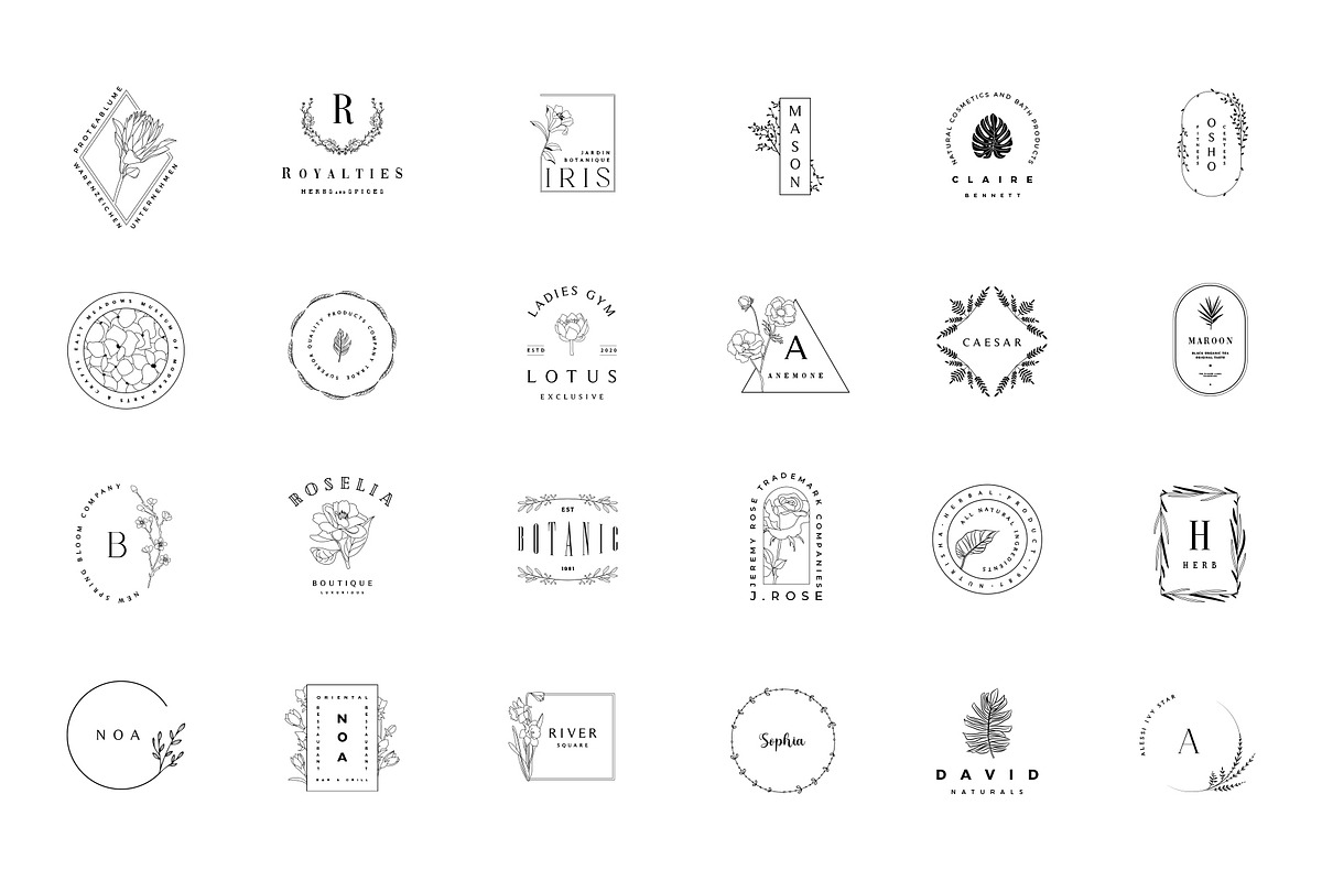 380 Stylish & Minimal Logos, a Branding & Logo Template by Graphicdome (Photo 4 of 18)