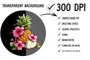 Summer Pineapple Clipart, an Illustration by Craft Nest (Thumbnail 2 of 12)