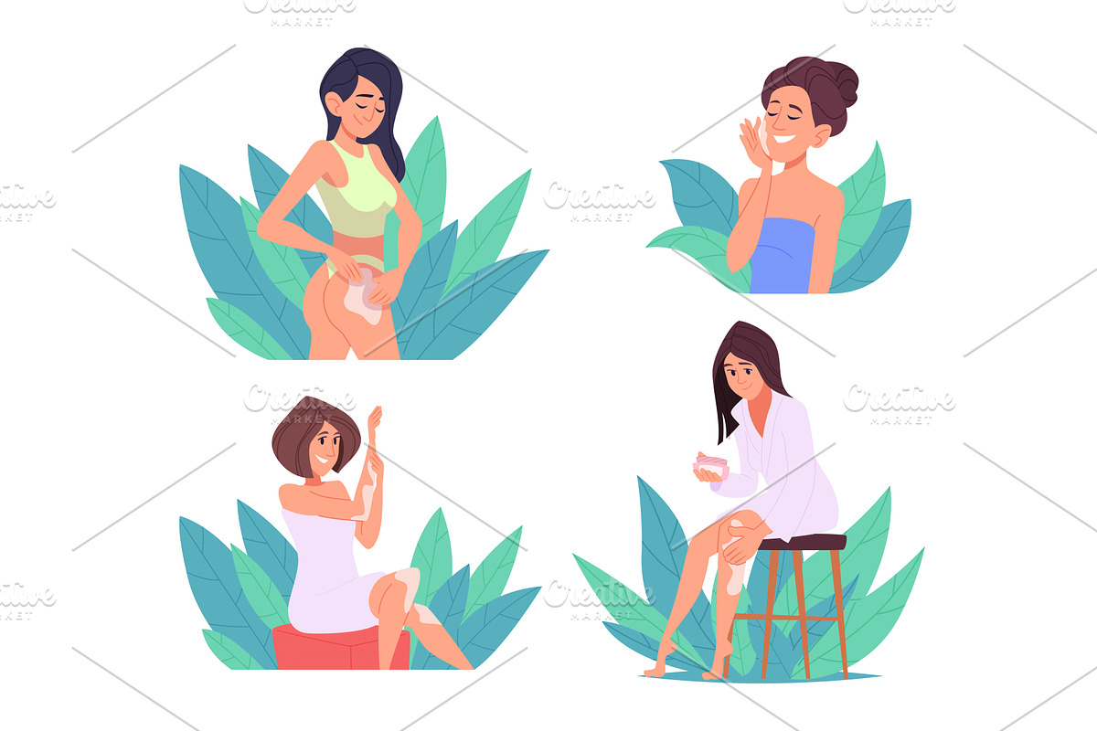 Woman face cleaning. Beauty female, an Object Illustration by Onyx