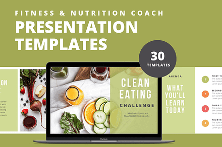 Fitness & Nutrition Slide Deck Canva