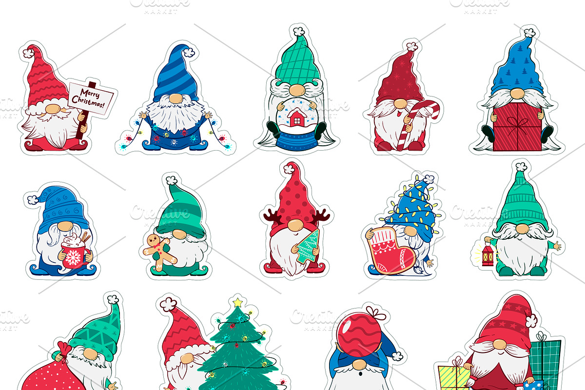 74 Gnomes Stickers and Clip art, a Person Illustration by Boo Guevara Shop (Photo 8 of 14)
