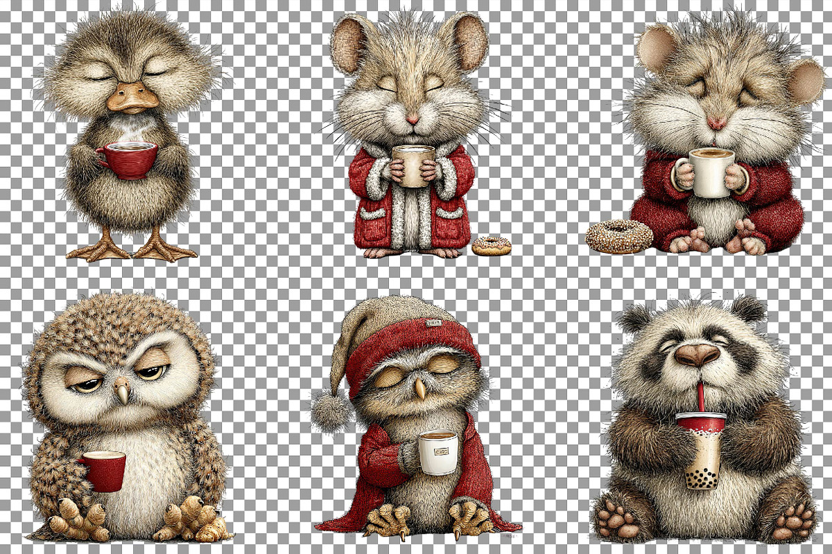 Morning Mood Animal Clipart, an Illustration by Sublimation Artist (Photo 4 of 6)
