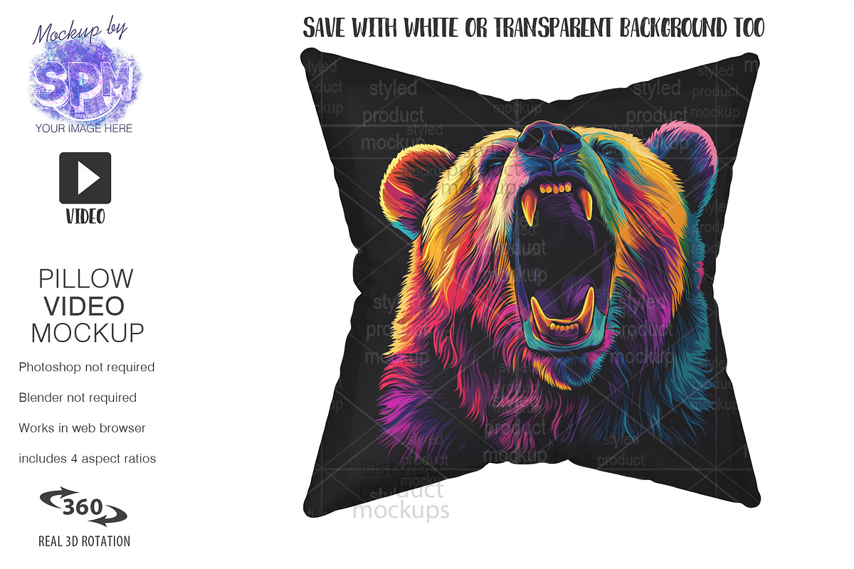 Animated Pillow Video Mockup, a Household Mockup by StyledProductMockups (Photo 4 of 15)