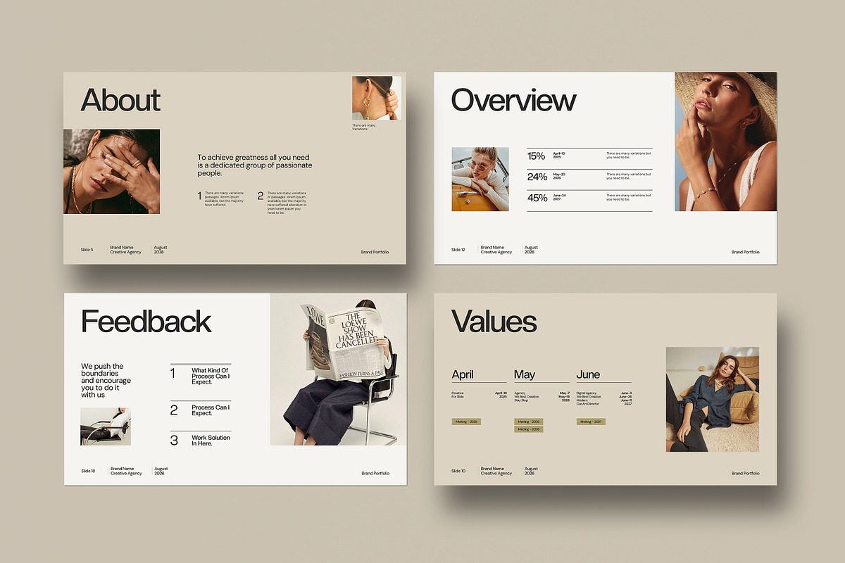 Brand Portfolio Template, a Presentation Template by SlideStock (Photo 9 of 9)