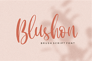 Blushon Brush Script, a Script Font by 24Design Studios (Thumbnail 1 of 9)