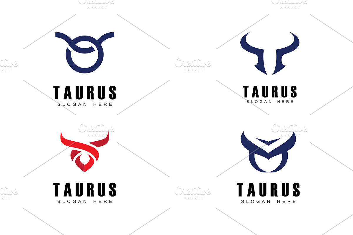 Taurus logo icon template design, a Graphic by T.Vooka