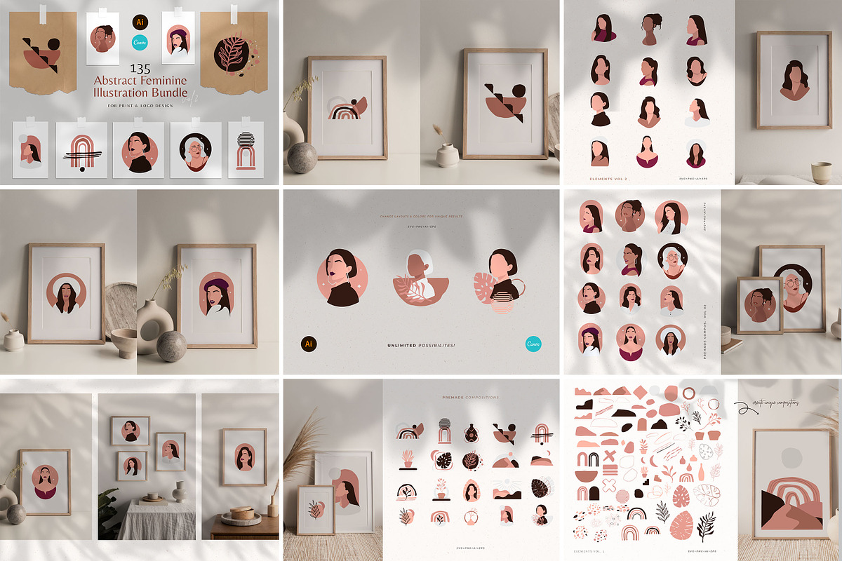 1000+ Abstract Illustration BUNDLE, a Graphic by AndrewPixel (Photo 3 of 11)