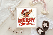 Merry Christmas Reindeer Crochet PNG, an Illustration by CraftArtStudio (Thumbnail 4 of 4)