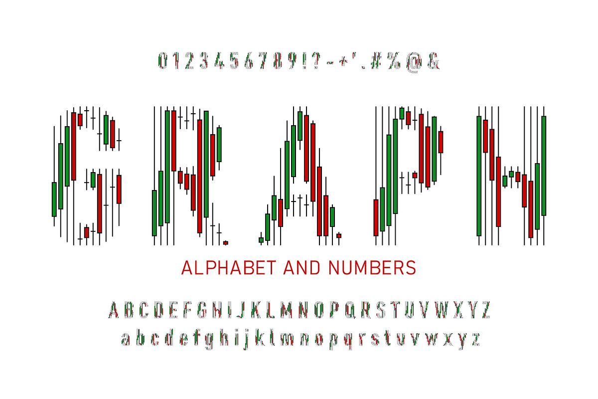 Candlestick Chart Alphabet, a Graphic by Pro_Vector (Photo 2 of 2)