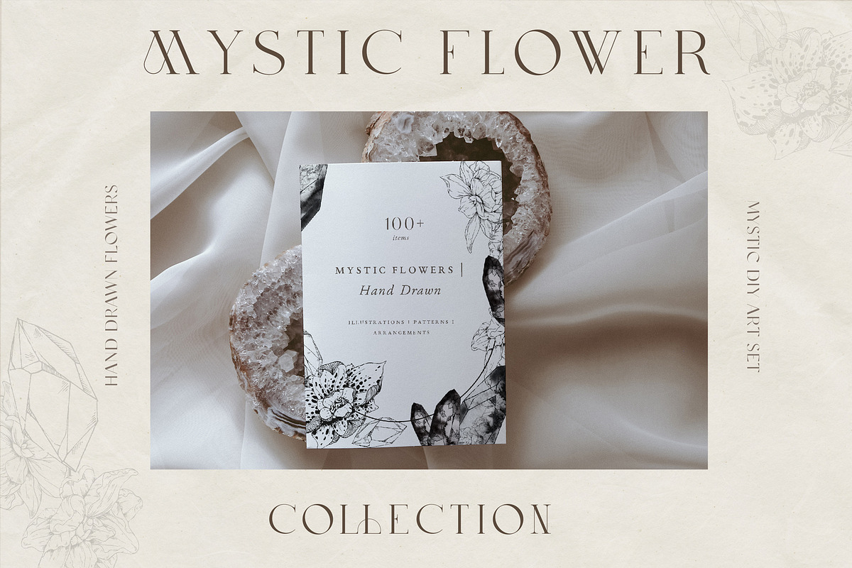 Mystic Floral Line Art Illustrations, an Illustration by Laras Wonderland (Photo 1 of 9)