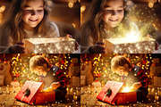 Christmas Gift Light Overlays, an Object Graphic by DreamyOverlay (Thumbnail 2 of 6)
