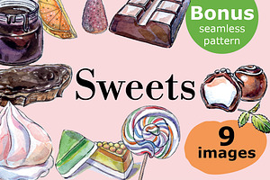 Watercolor sweets