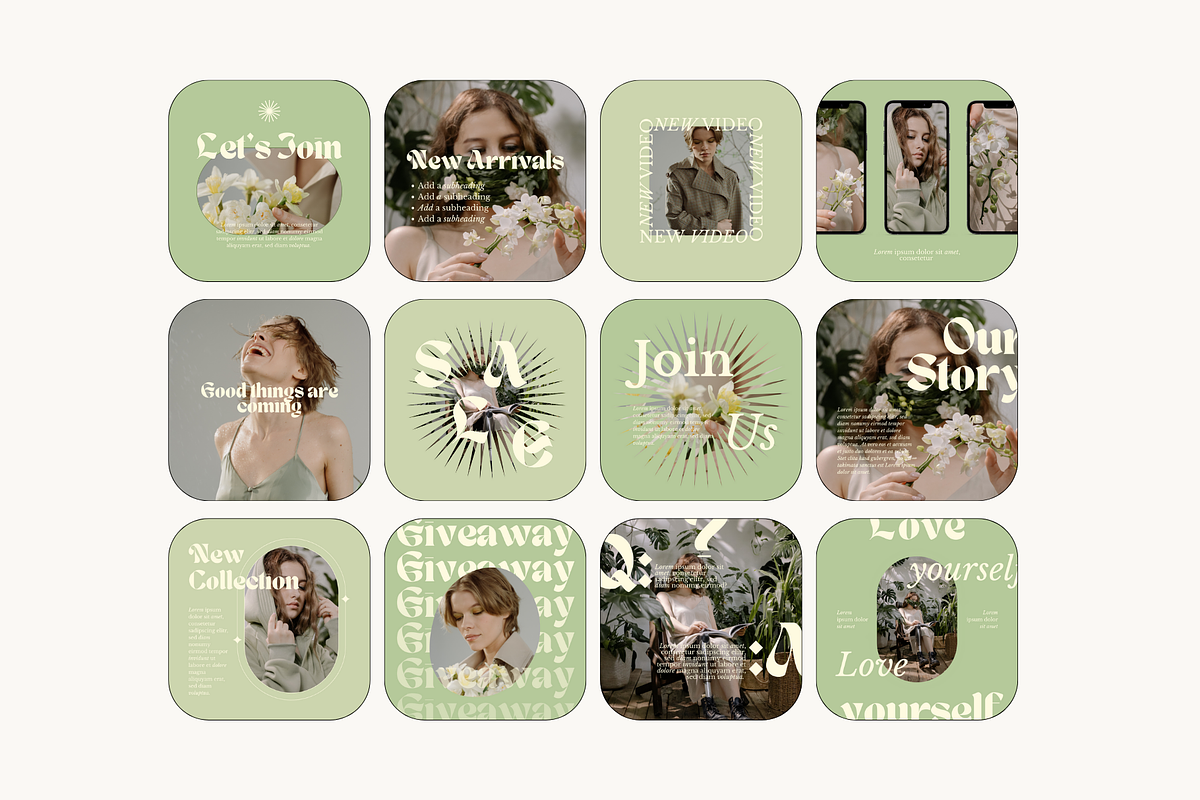 Olive Social Media Pack, a Social Media Template by marmaries (Photo 7 of 13)