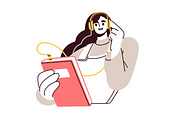 Readers with books concepts set, a Person Illustration by Good Studio (Thumbnail 10 of 15)