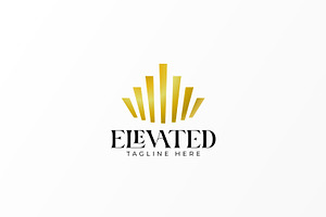 Elevate Logo Abstract Throne Crown, a Branding & Logo Template by Signatoro