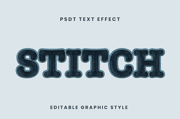 Stitched Jeans Texture Text Effect preview 2