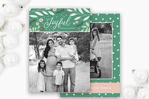 Pink Christmas Card Template