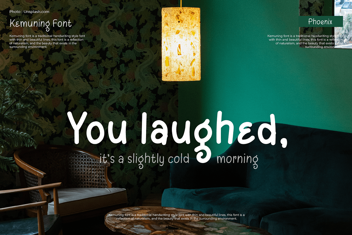 Kemuning Typeface, a Script Font by Phoenix Dungeon (Photo 6 of 9)
