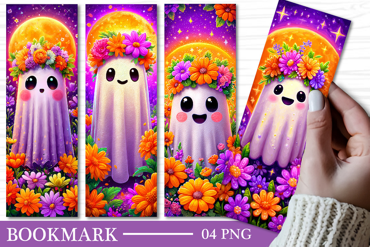 Ghost Bookmark Design Halloween Book, an Illustration by GatewayDesign (Photo 3 of 3)