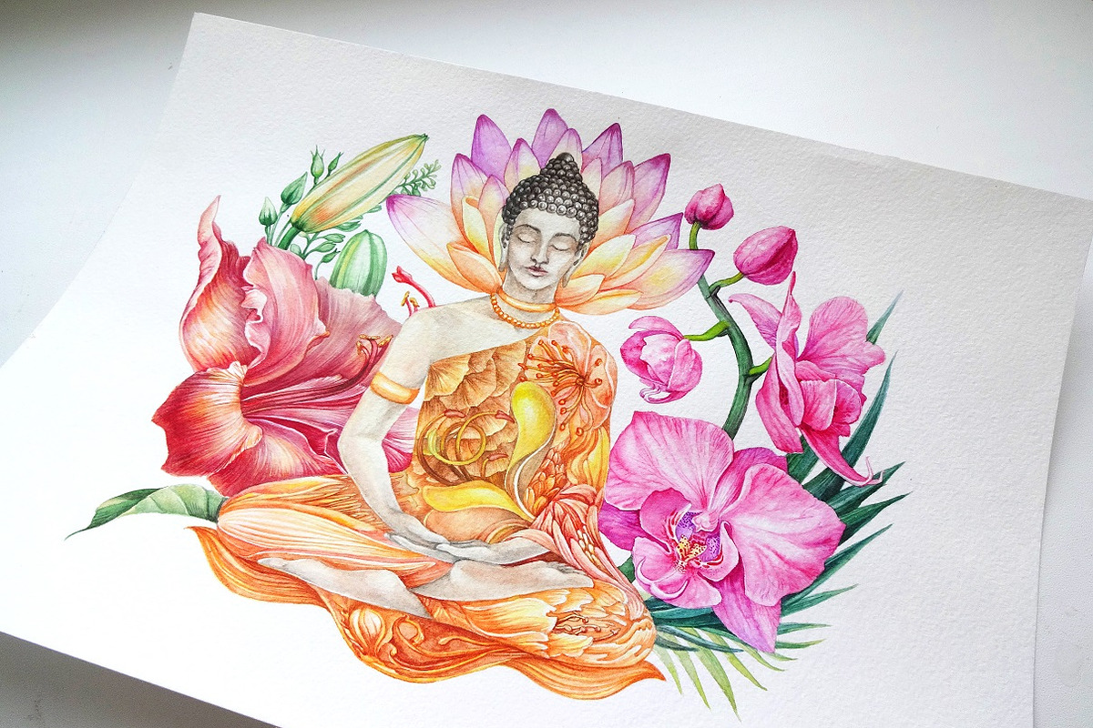 Buddha, an Illustration by SokolovaArt (Photo 1 of 5)