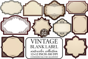 Vintage Blank Label Sublimation, an Illustration by Libby Wishes