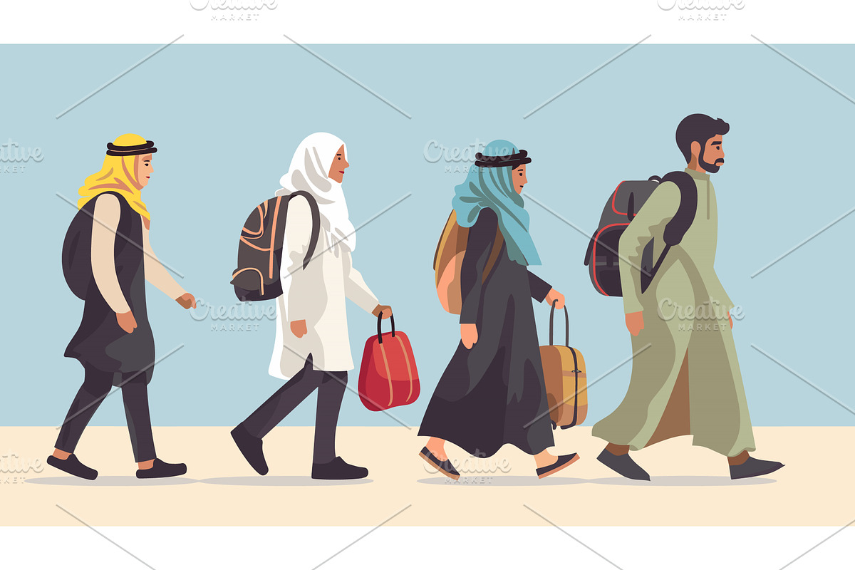 Group Middle Eastern individuals, an Illustration by Vectorstockersland