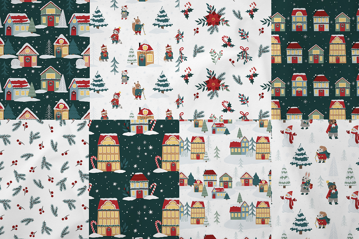 Christmas Houses Vector Clipart, a Seasonal Illustration by Jenny Quince (Photo 7 of 9)