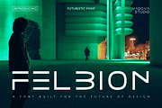 Felbion – Futuristic Display Font, a Sans Serif Font by Vadovastd (Thumbnail 1 of 9)