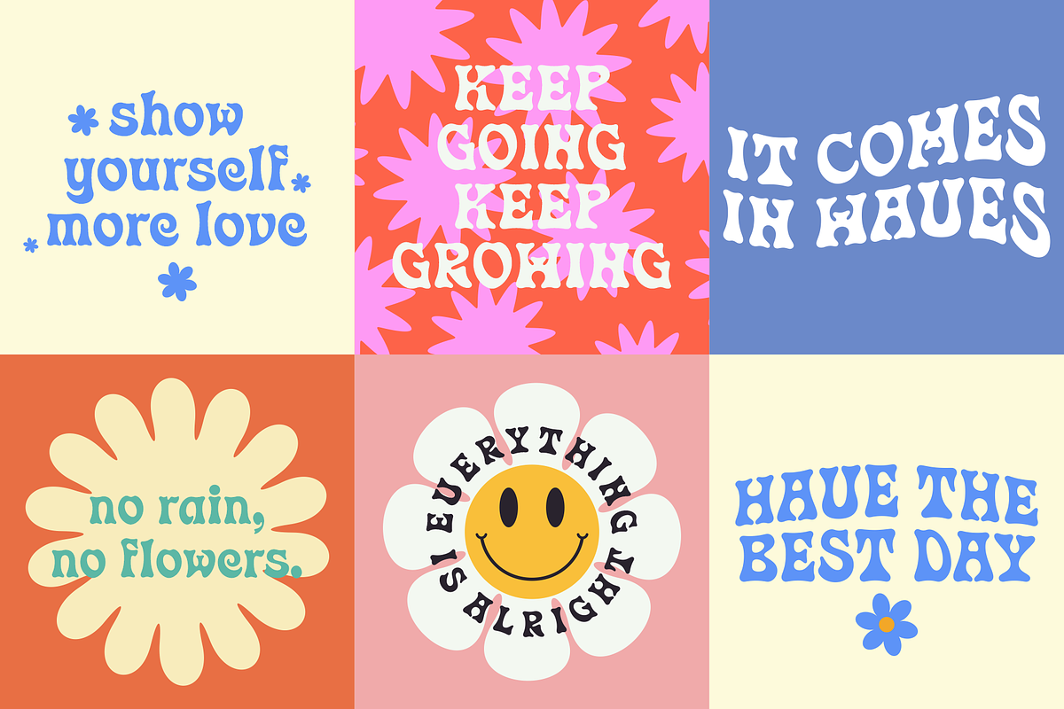 Enjoy Wave - A Groovy Font, a Sans Serif Font by RedyStudio (Photo 3 of 10)