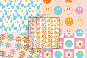 Groovy Retro Digital Paper