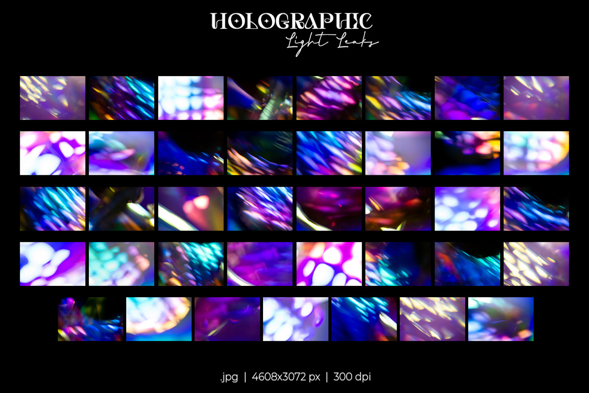 Holographic Light Leaks, a Texture Graphic by Julie&Taily (Photo 20 of 28)