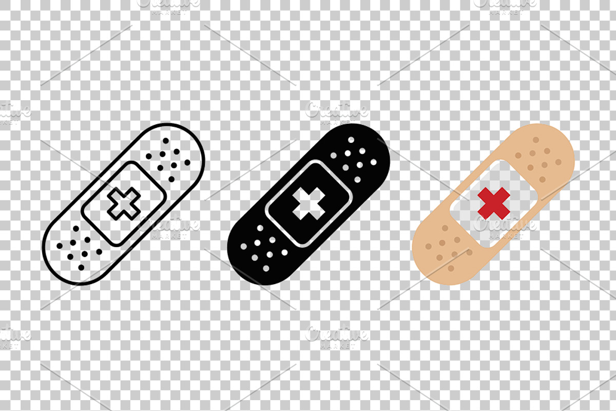 Medical Bandage Vector Icon Set, an Object Graphic by Artonix (Photo 3 of 3)